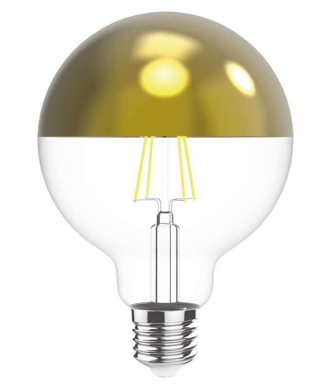 LED Gold Top G80 4W 2700K, 330lm, Gold/Clear Finish