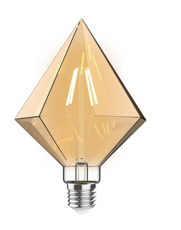 LED Tri-Diamond 4W 2100K, 200lm, Amber Finish