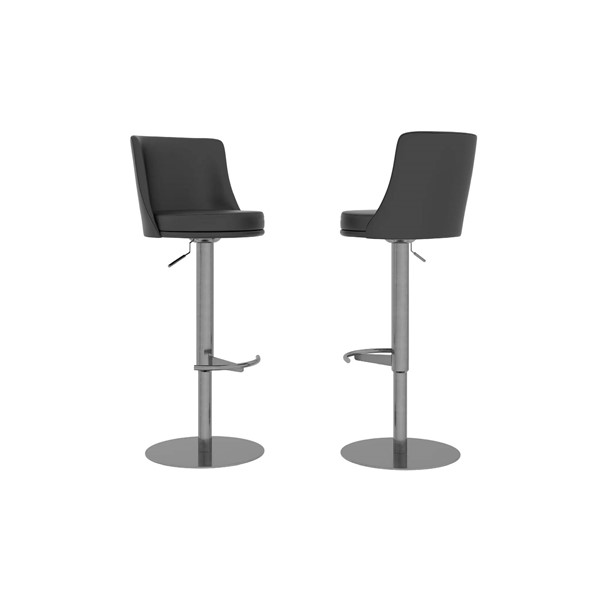 (image for) Swivel & Adjustable Bar Stool - Grey