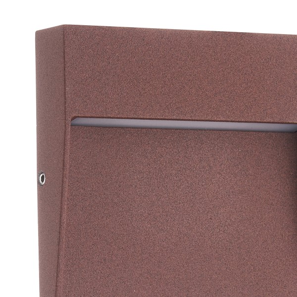 (image for) Small Square Wall Lamp - Rust Brown