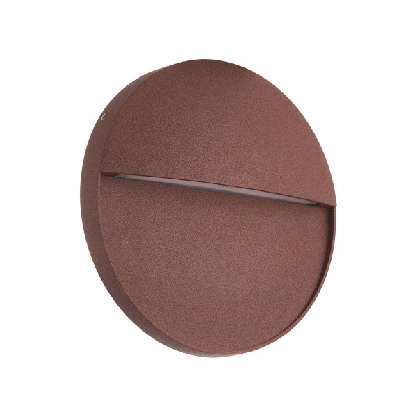 (image for) Large Round Wall Lamp - Rust Brown