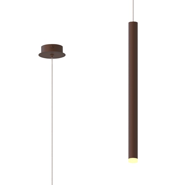 (image for) 1 Light Pendant - Rust Brown