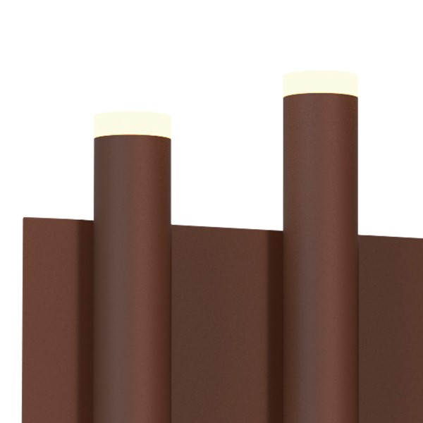 (image for) 3+3 Light Wall Light - Rust Brown