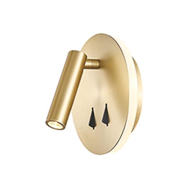 (image for) Wall + Reading Light - Satin Gold