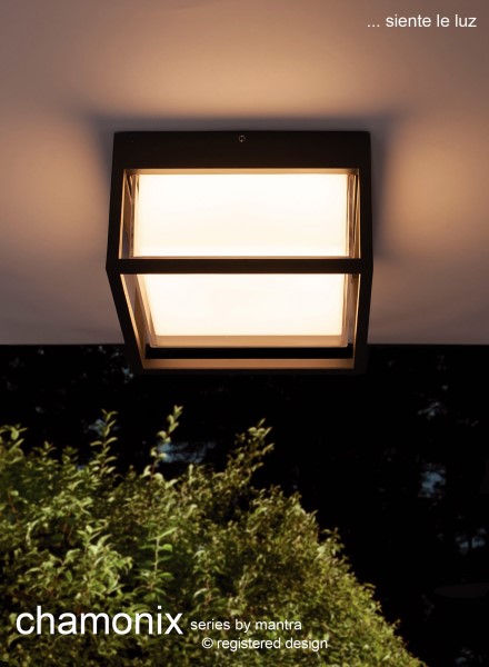 (image for) Square Ceiling/Wall Light - Anthracite