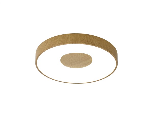 (image for) 50cm Round Ceiling 80W LED - Wood Effect