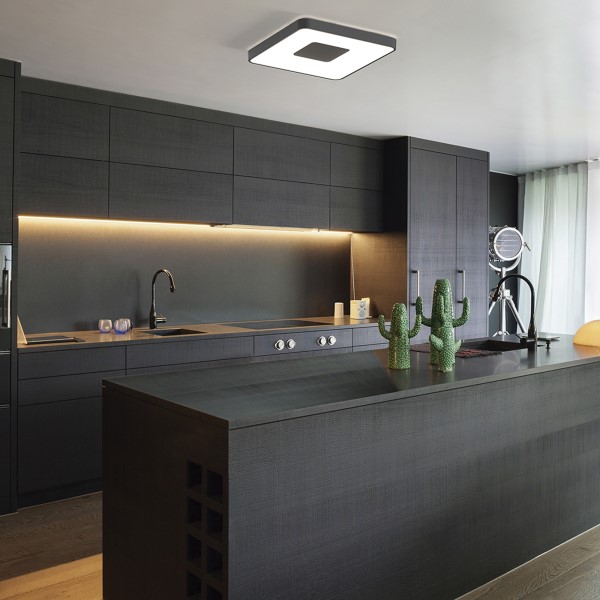 (image for) Square Ceiling 100W LED - Black