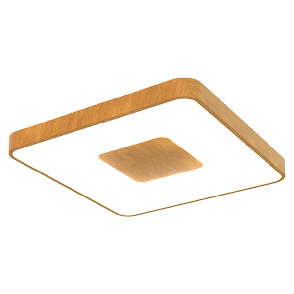 (image for) Square Ceiling 100W LED - Wood Effect