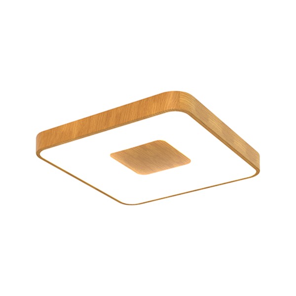 (image for) Square Ceiling 80W LED - Wood Effect