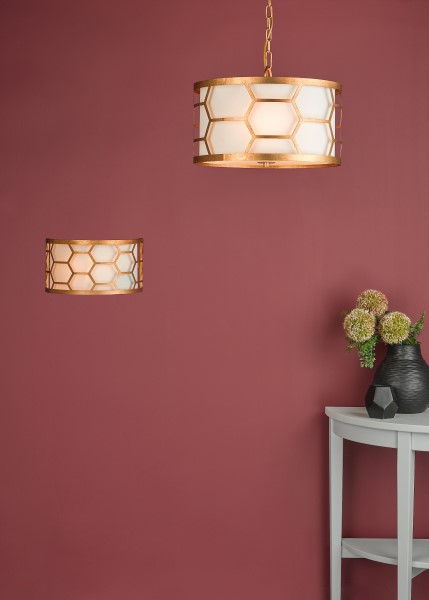 (image for) 1 Light Wall Light - Gold & Ivory