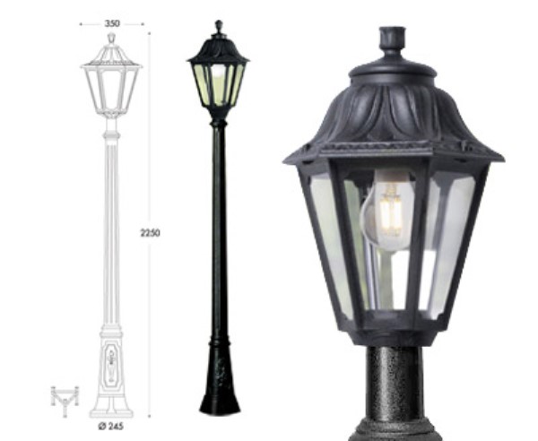 (image for) Single Large Head Lamp Post