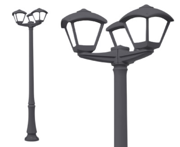 (image for) Medium 3 Head Lamp Post