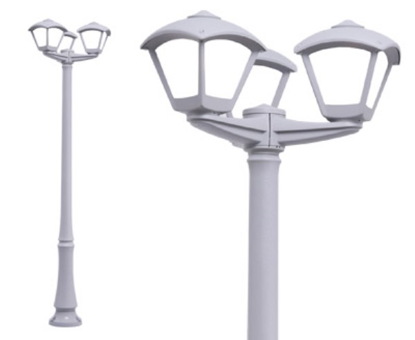 (image for) Medium 3 Head Lamp Post