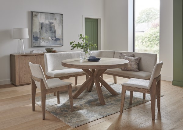(image for) Round Dining Table 1370mm - Smoked Oak