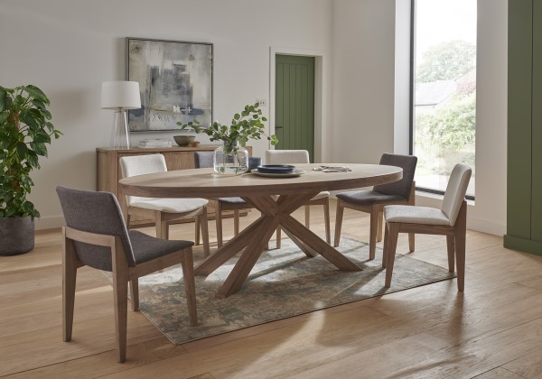 (image for) Oval Dining Table 1900mm - Smoked Oak