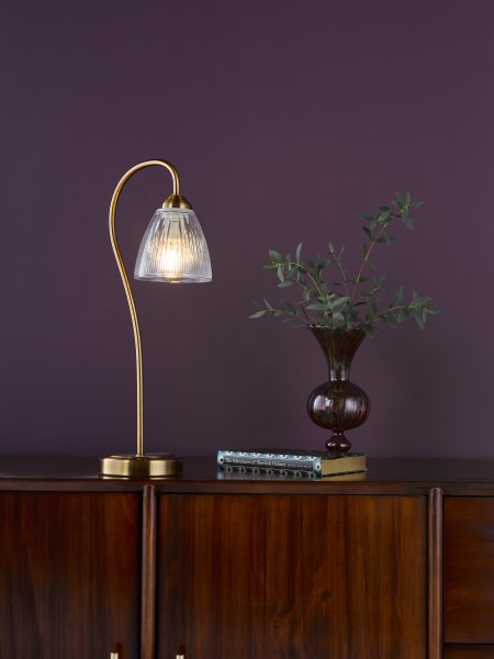 (image for) Table Lamp - Antique Bronze and Ribbed Glass