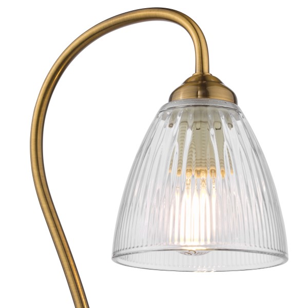 (image for) Table Lamp - Antique Bronze and Ribbed Glass