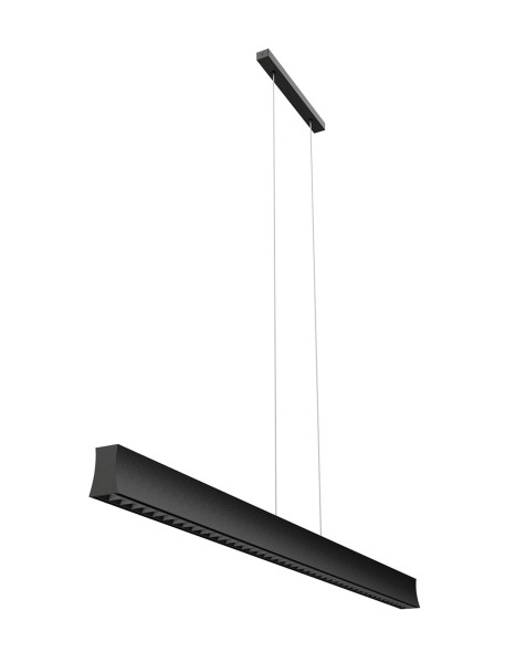 (image for) 1.2m Linear Pendant 45°, 38W LED, 4000K - Black