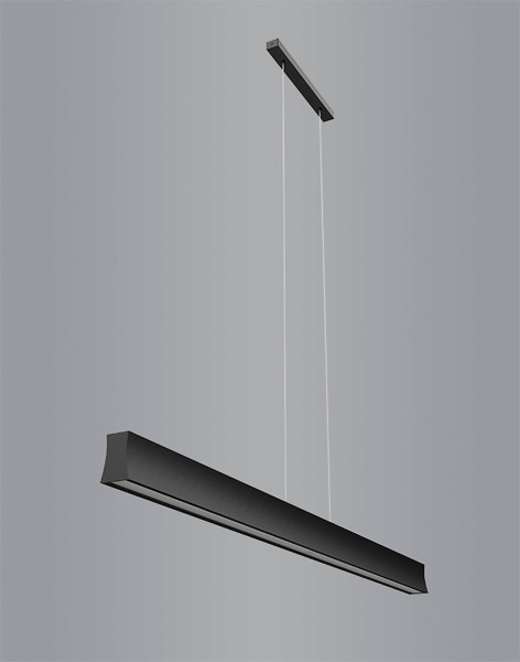 (image for) 1.2m Linear Pendant 110°, 38W LED, 3000K - Black