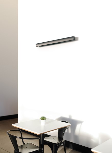 (image for) 120cm Linear Wall Lamp 110°, 38W LED, 3000K - Black