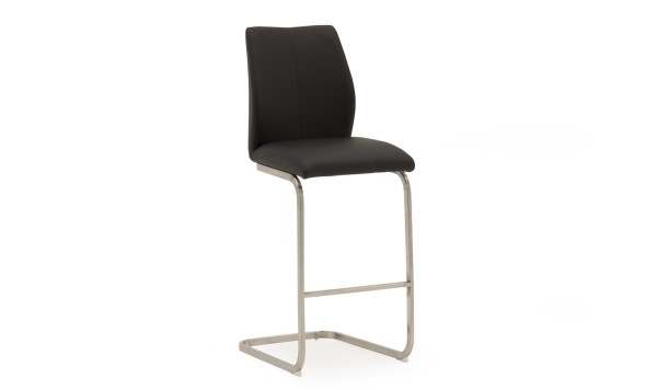 (image for) Bar Stool Brushed Steel LEgs - Black