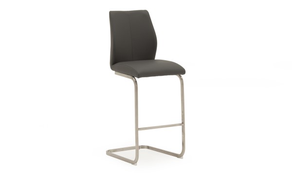 (image for) Bar Stool Brushed Steel LEgs - Grey