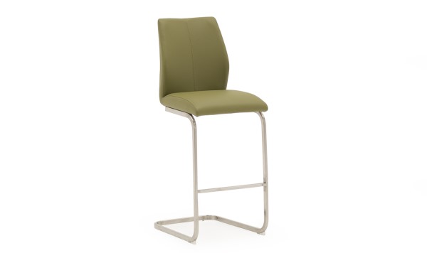 (image for) Bar Stool Brushed Steel LEgs - Olive