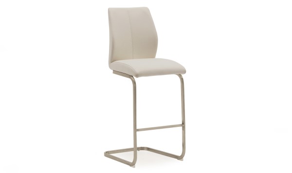 (image for) Bar Stool Brushed Steel LEgs - Taupe