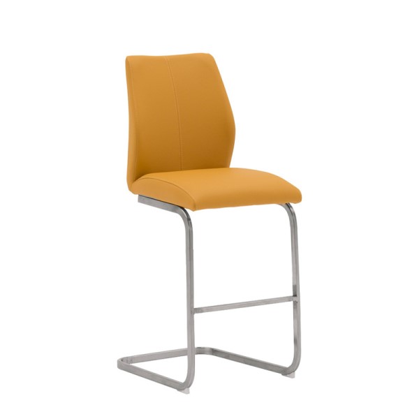 (image for) Counter Stool Brushed Steel Legs - Pumpkin