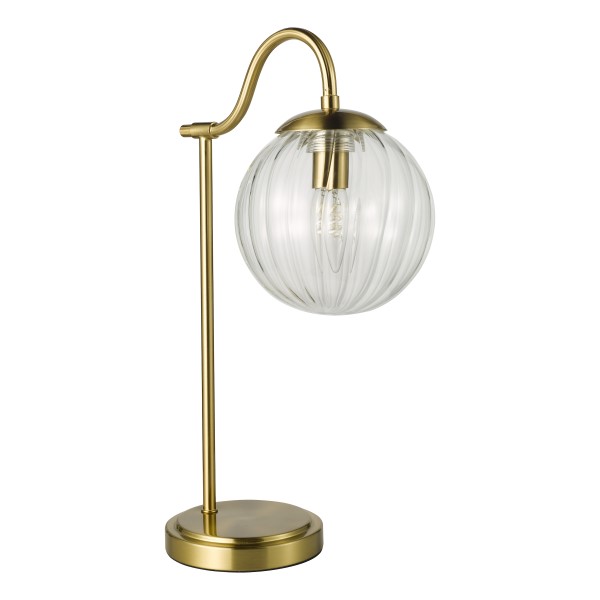 (image for) Table Lamp - Natural Brass and Glass