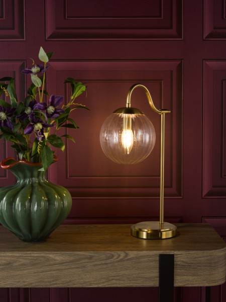 (image for) Table Lamp - Natural Brass and Glass
