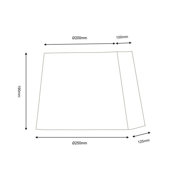 (image for) Rectangular Linen Shade Bracken