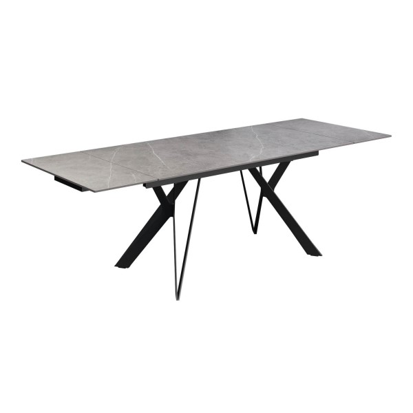 (image for) 1600-2400mm Ceramic Pull-out Extending Dining Table - Mid Grey