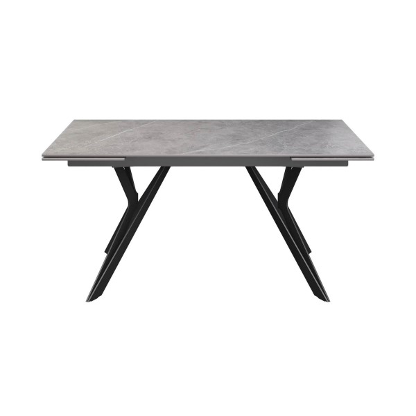 (image for) 1600-2400mm Ceramic Pull-out Extending Dining Table - Mid Grey