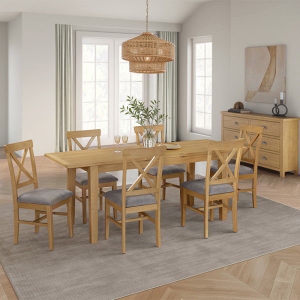 (image for) Extending Dining Table 1600/2000mm - Natural Oak