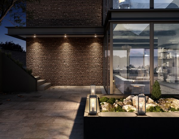 (image for) Pedestal Lamp, IP54 - Graphite