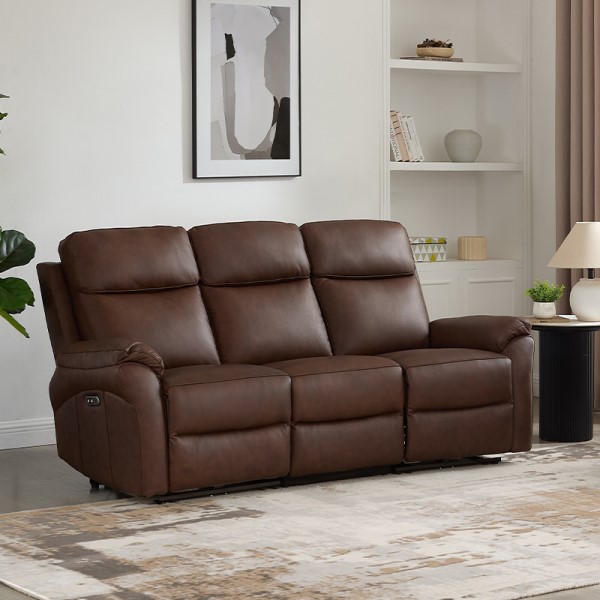 (image for) 3 Seater Electric Recliner - Brown