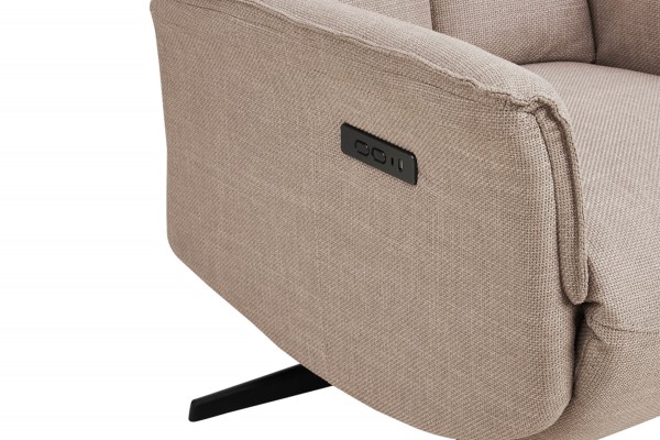 (image for) Electric Reclining Accent Chair - Mushroom Fabric