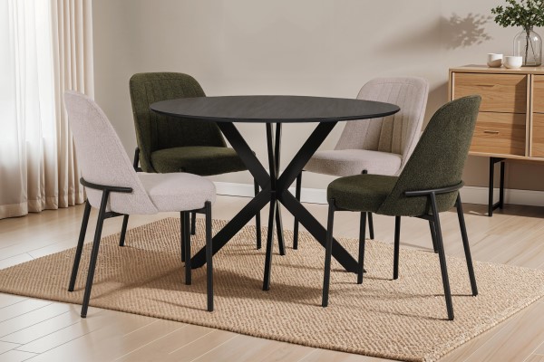 (image for) Round Dining Table 1100mm Smoke Finish