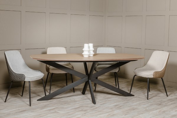 (image for) Oval Dining Table 2000mm Oak Finish