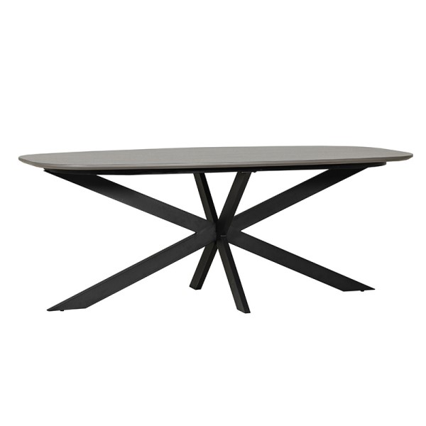 (image for) Oval Dining Table 2000mm Smoke Finish