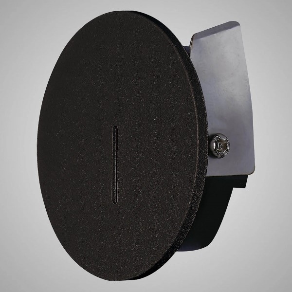 (image for) Round Wall Lamp, 3W LED - Black