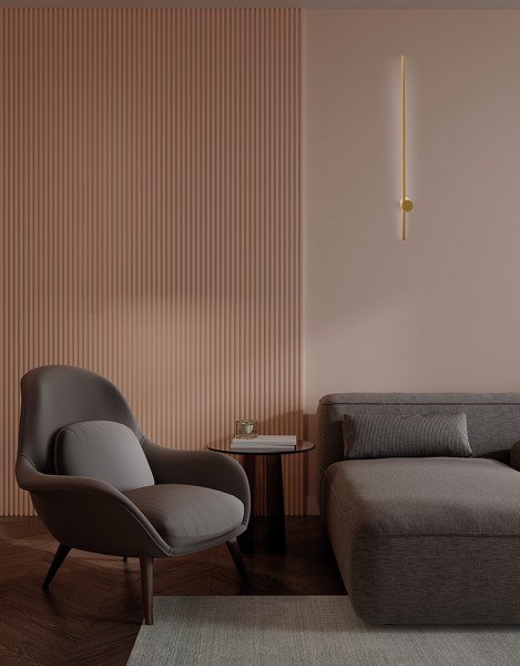 (image for) Wall Light, 9W LED - Gold