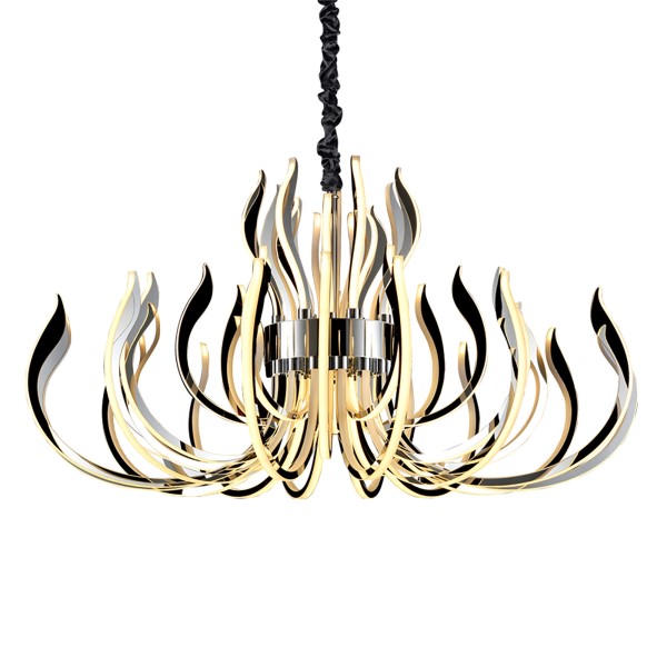 (image for) 133cm Pendant, 3 Way Relay - Polished Chrome